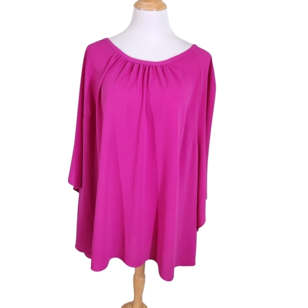 Catherines Fuchsia Tunic Top, Sz 4X